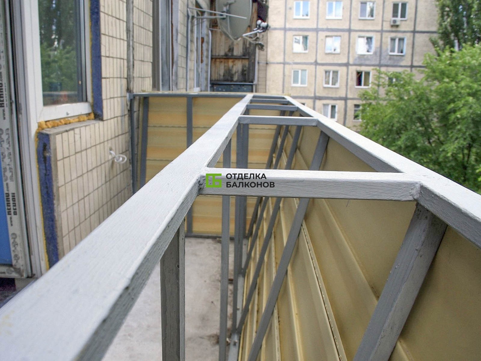 Внешняя отделка парапета балкона	 - фото - 1